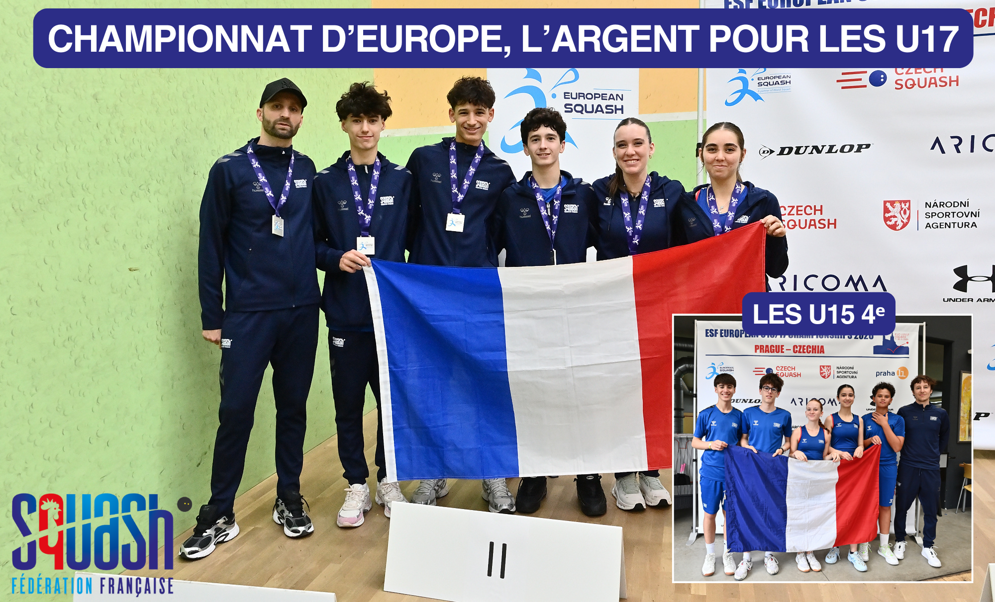 CHAMPIONNATS D'EUROPE JEUNES PAR ÉQUIPE MIXTE : LES U17 EN ARGENT, LES U15 AU PIED DU PODIUM